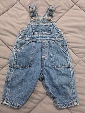Vintage 90's Sprockets 6-9 months denim overalls Boys or Girls So Cute!